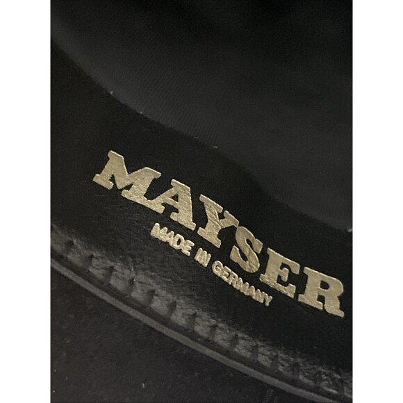 Mayser Men’s Black  Fedora Hat Wool EU 60 Germany Copenhagen US XL - Picture 5 of 6